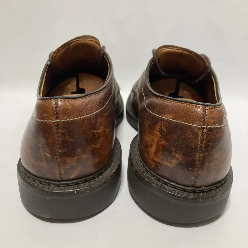Allen Edmonds Mapleton Brown Leather Lace Up Derby Dress Shoes Men's Size 11.5 B